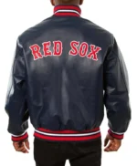 Boston Red Sox Navy Varsity Leather Jacket