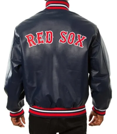 Boston Red Sox Navy Varsity Leather Jacket