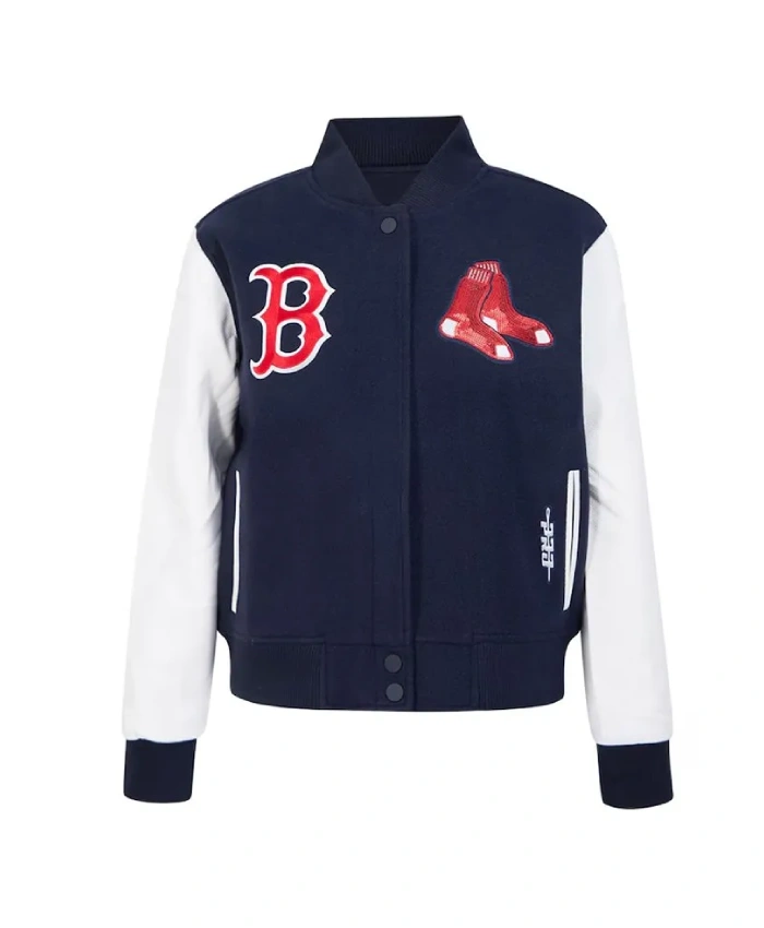 Boston Red Sox Game Day Classics Navy Varsity Jacket Boston Red Sox Game Day Classics Navy Varsity Jacket