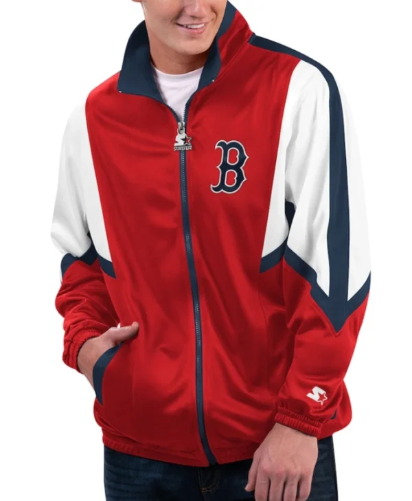 Boston Red Sox Lead Runner Red Full-Zip Jacket