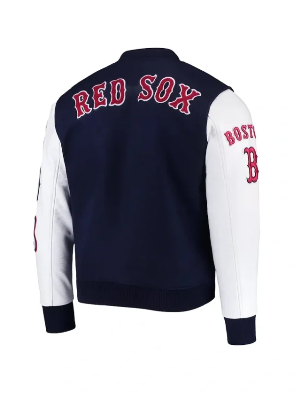 Boston Red Sox Navy and White Letterman Jacket