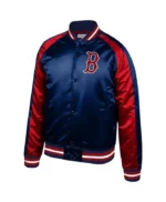 Boston Red Sox Navy Blue and Red Satin Jacket