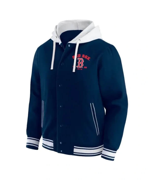 Boston Red Sox Navy Cotton Hooded Jacket