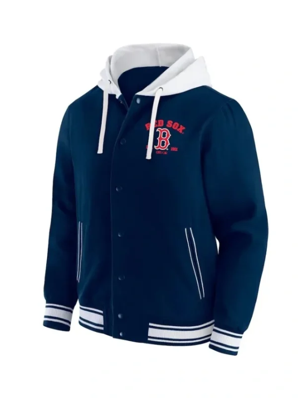 Boston Red Sox Navy Cotton Hooded Jacket