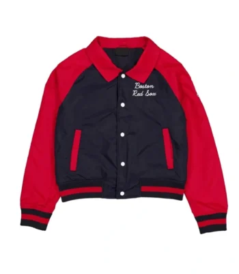 Boston Red Sox Navy and Red Throwback Jacket