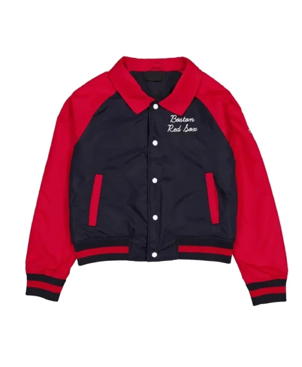 Boston Red Sox Navy and Red Throwback Jacket