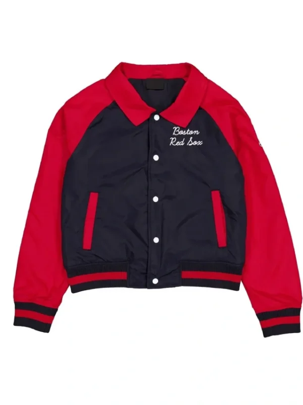 Boston Red Sox Navy and Red Throwback Jacket