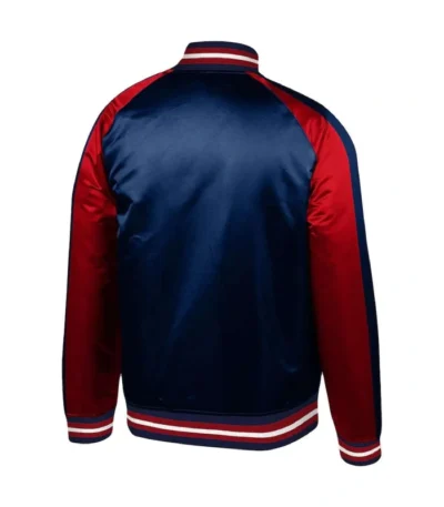 Boston Red Sox Navy Blue and Red Satin Jacket