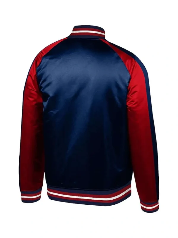 Boston Red Sox Navy Blue and Red Satin Jacket