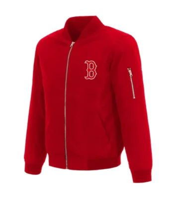 Boston Red Sox Red Nylon Bomber Jacket