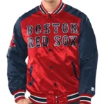 Boston Red Sox Renegade Red/Navy Varsity Satin Jacket