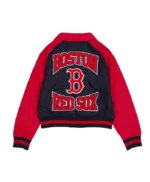 Boston Red Sox Navy and Red Throwback Jacket