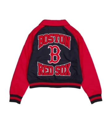 Boston Red Sox Navy and Red Throwback Jacket