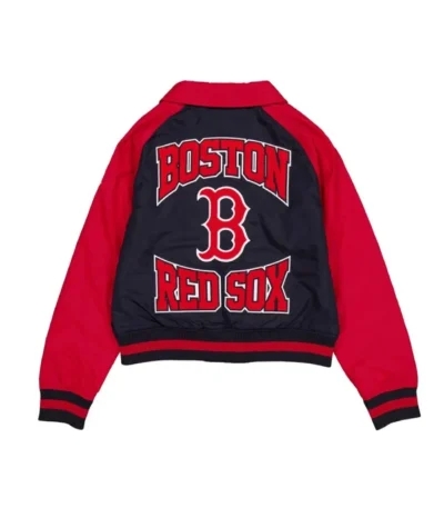 Boston Red Sox Navy and Red Throwback Jacket