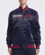 Boston Red Sox Turn It Up M Classic Rib Navy Satin Jacket