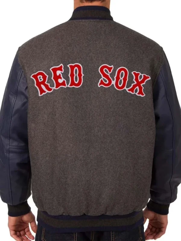 Boston Red Sox Charcoal and Navy Varsity Jacket