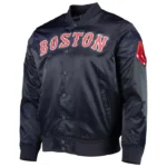 Boston Red Sox Wordmark Navy Satin Jacket