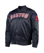 Boston Red Sox Wordmark Navy Satin Jacket