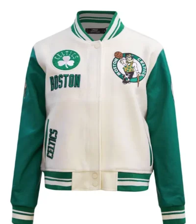 Boston Retro White Celtics Jacket