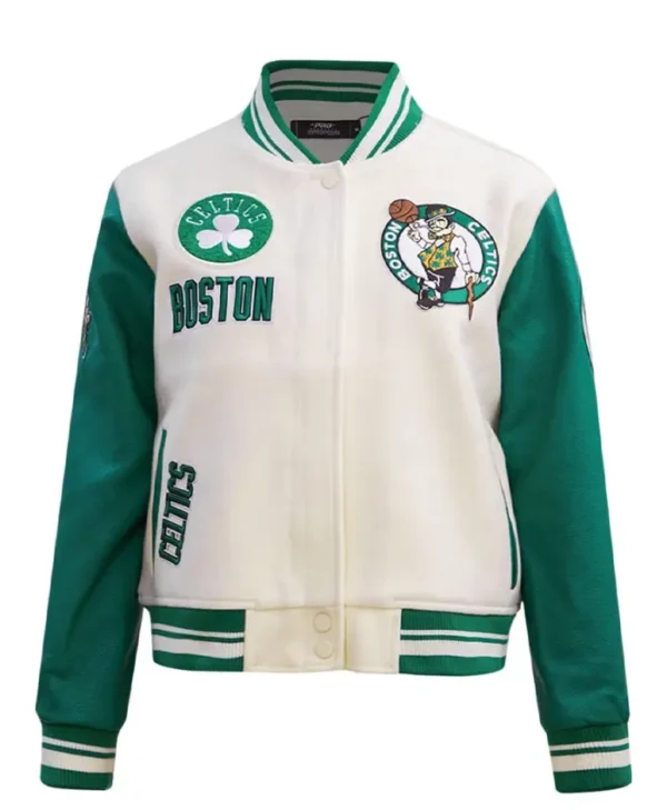 Boston Retro White Celtics Jacket