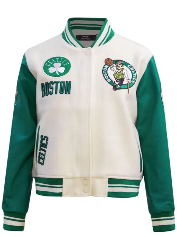 Boston Retro White Celtics Jacket