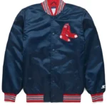 Boston Sox Blue Satin Starter Jacket