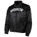 Brooklyn Nets Black Classics Satin Jacket