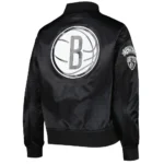 Brooklyn Nets Black Classics Satin Jacket