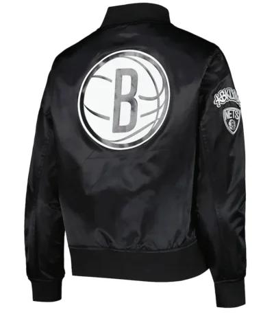 Brooklyn Nets Black Classics Satin Jacket