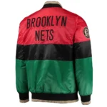 Brooklyn Nets Black History Month 75th Anniversary Satin Jacket
