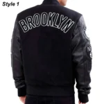 Brooklyn Nets Black Varsity Jacket