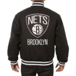 Brooklyn Nets Black Varsity Wool Jacket