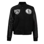 Brooklyn Nets Classic Varsity Wool/Leather Jacket