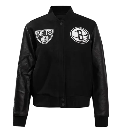 Brooklyn Nets Classic Varsity Wool/Leather Jacket