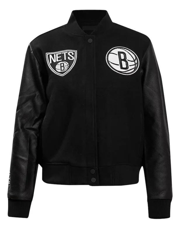 Brooklyn Nets Classic Varsity Wool/Leather Jacket
