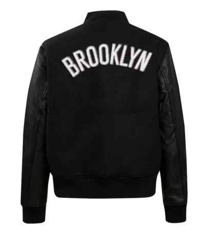 Brooklyn Nets Classic Varsity Wool/Leather Jacket