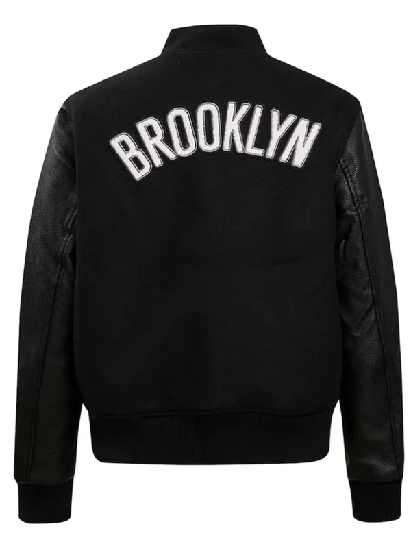 Brooklyn Nets Classic Varsity Wool/Leather Jacket
