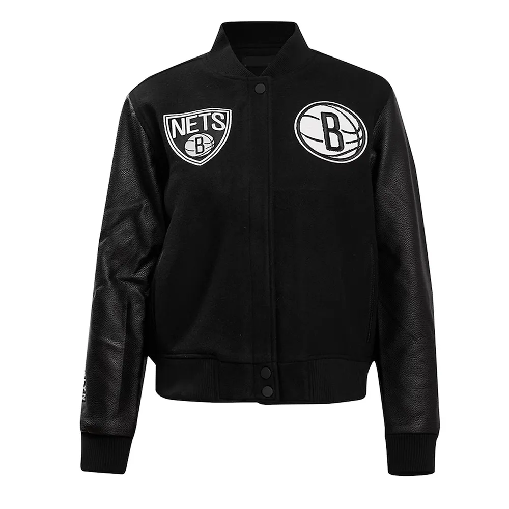 Brooklyn Nets Classic Varsity Wool/Leather Jacket Brooklyn Nets Classic Varsity Wool/Leather Jacket