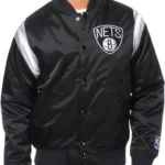 Brooklyn Nets Division Black Bomber Jacket