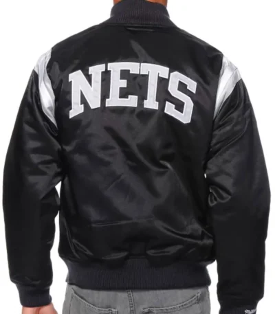 Brooklyn Nets Division Black Bomber Jacket
