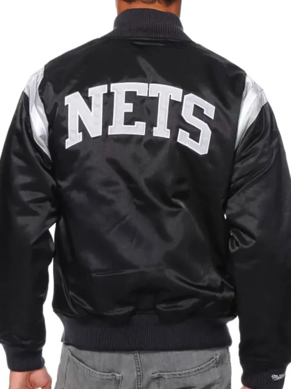 Brooklyn Nets Division Black Bomber Jacket