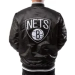 Brooklyn Nets Full-Snap Bomber Black Jacket