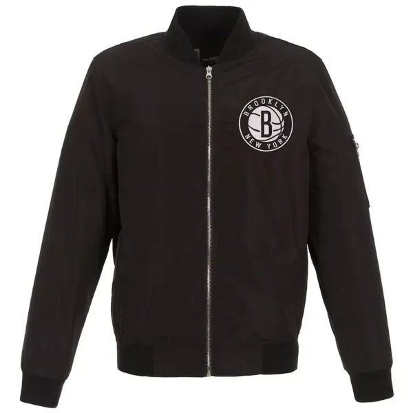 Brooklyn Nets Lightweight Nylon Bomber Jacket