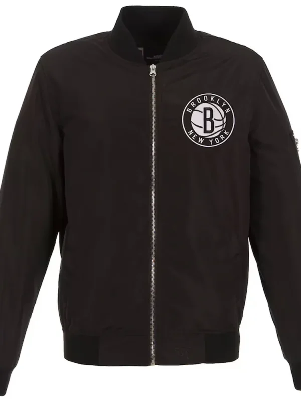 Brooklyn Nets Lightweight Nylon Bomber Jacket