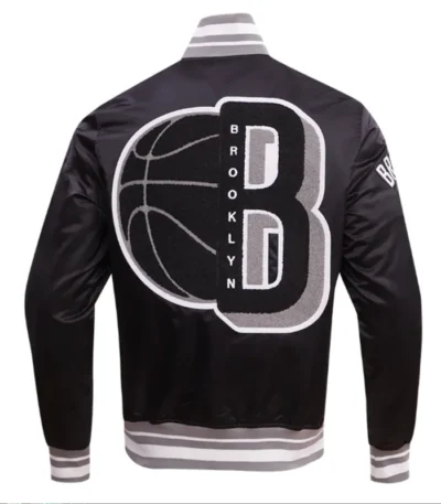 Brooklyn Nets Mashup Classic Rib Satin Jacket