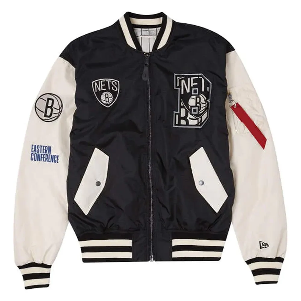 Brooklyn Nets New Era Bomber Jacket Brooklyn Nets New Era Bomber Jacket