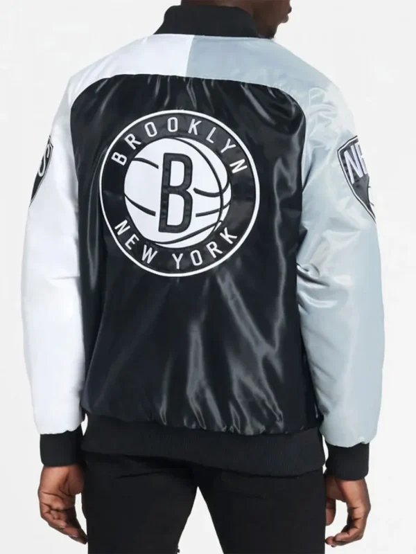Brooklyn Nets Remix Satin Color-Block Jacket