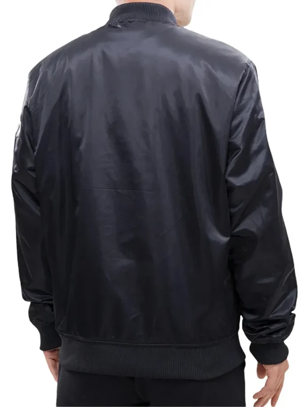 Brooklyn Nets Team Logo Black Satin Jacket