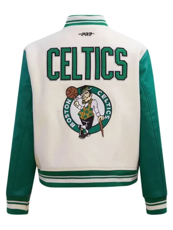 Boston Retro White Celtics Jacket