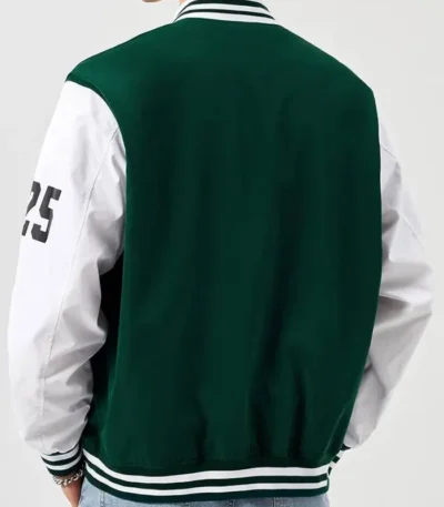 Men’s Bomber White And Green Celtics Jacket